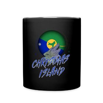 Weihnachtsinsel - Tasse einfarbig - Schwarz - Vorne