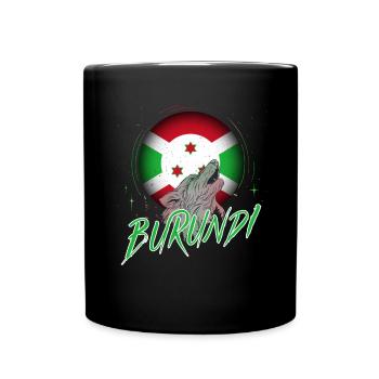 Burundi - Tasse einfarbig - Schwarz - Vorne