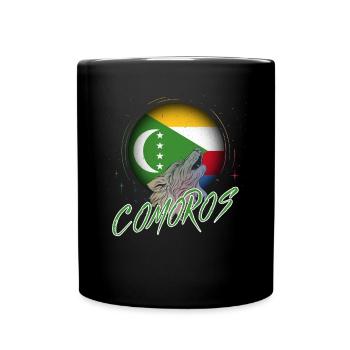 Komoren - Tasse einfarbig - Schwarz - Vorne