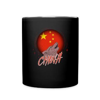 China - Full Colour Mug - black - Front
