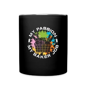 Baker My Passion My Baker Job Pastry Chef Bakers - Full Colour Mug - black - Front