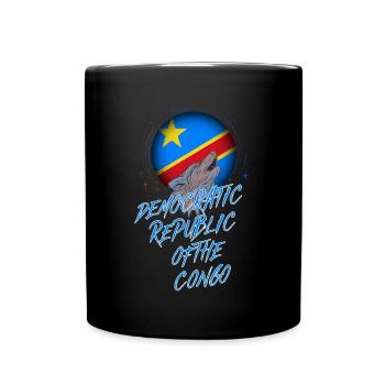 Demokratische Republik Kongo - Tasse einfarbig - Schwarz - Vorne