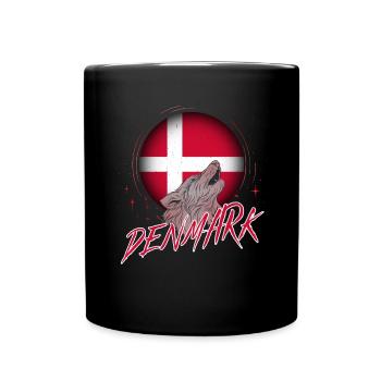 Dänemark - Tasse einfarbig - Schwarz - Vorne