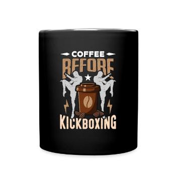 Kickboxer Coffee Avant Amateur de café de boxe thaïlandaise - Mug uni - noir - Devant