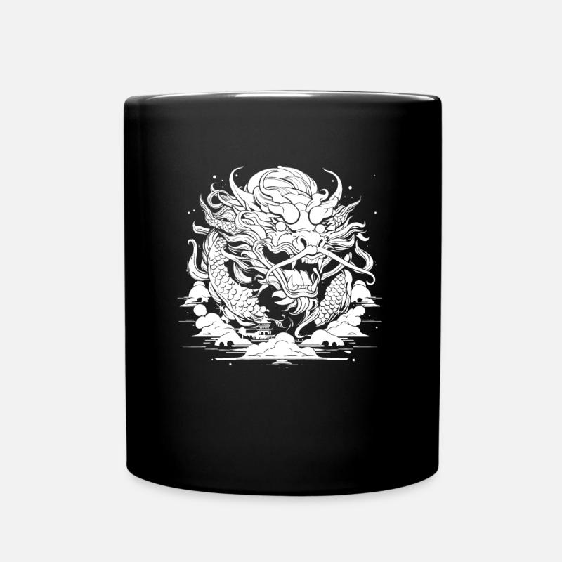 Jahr Des Drachen 2024 - Tasse einfarbig - Schwarz