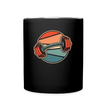 Fitness - Tasse einfarbig - Schwarz - Vorne