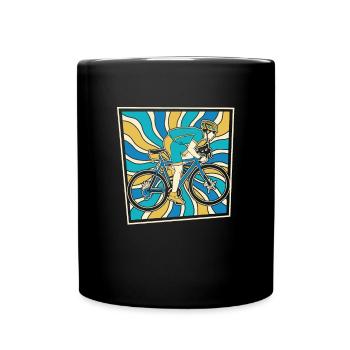 Rennrad Radsport Radsportler - Tasse einfarbig - Schwarz - Vorne
