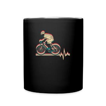 Rennrad Radsport Radsportler - Tasse einfarbig - Schwarz - Vorne