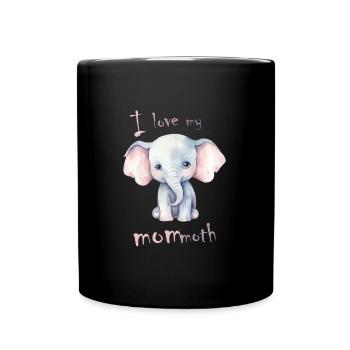 Mammoth Mommoth Elephant Ice Age Dino Fans - Full Colour Mug - black - Front