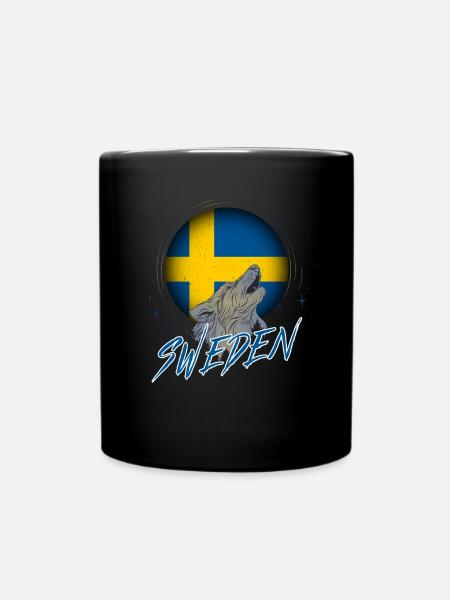 Schweden - Tasse einfarbig - Schwarz