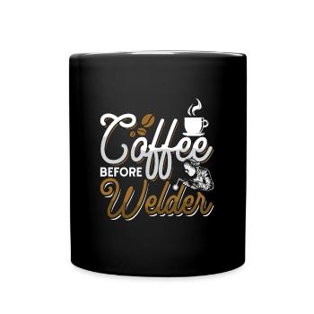 Soudeur Café Avant Soudeur Métallurgie Amateur de café - Mug uni - noir - Devant