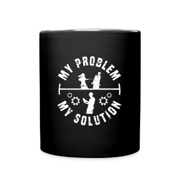 Architect My Problem My Solution Pictogram Dad Mom - Tasse einfarbig - Schwarz - Vorne