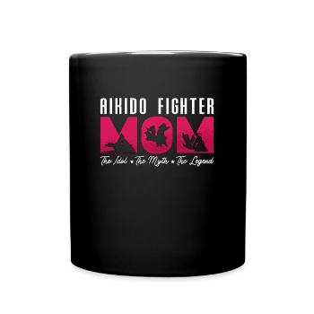 Aikido Fighter Mom The Idol The Aikido Karate - Tasse einfarbig - Schwarz - Vorne