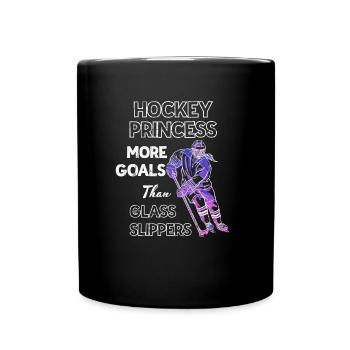 Hockey sur glace Princess Hockey sur glace Femmes Filles - Mug uni - noir - Devant