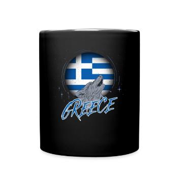 Griechenland - Tasse einfarbig - Schwarz - Vorne