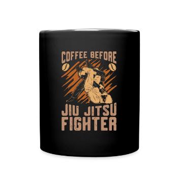 Jiu Jitsu Fighter Coffee Jiu Jitsu Coffee Lover - Tasse einfarbig - Schwarz - Vorne