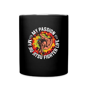 Jiu Jitsu Fighter Ma Passion Mes Arts Martiaux Mixtes - Mug uni - noir - Devant