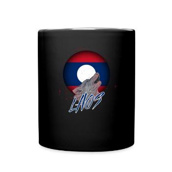 Laos - Tasse einfarbig - Schwarz - Vorne