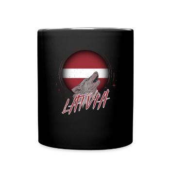 Latvia - Full Colour Mug - black - Front