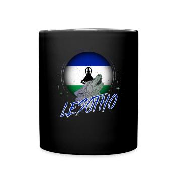Lesotho - Tasse einfarbig - Schwarz - Vorne