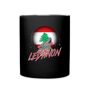 Libanon - Tasse einfarbig - Schwarz - Vorne