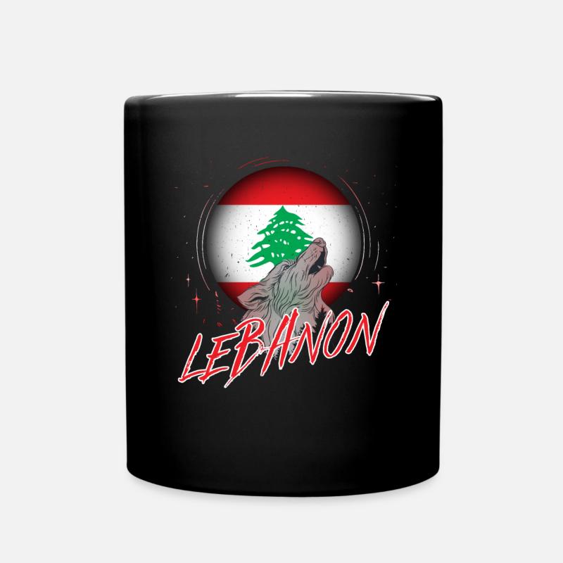 Libanon - Tasse einfarbig - Schwarz