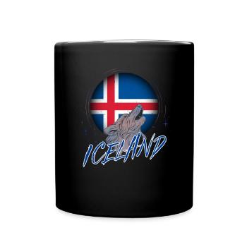 Island - Tasse einfarbig - Schwarz - Vorne