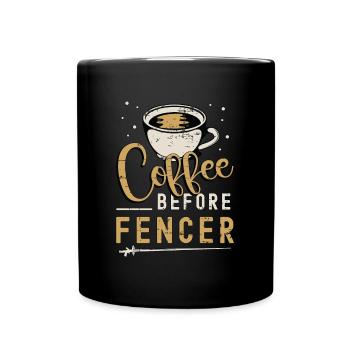 Fencer Coffee Before Fencer Longsword Coffee Lover - Tasse einfarbig - Schwarz - Vorne