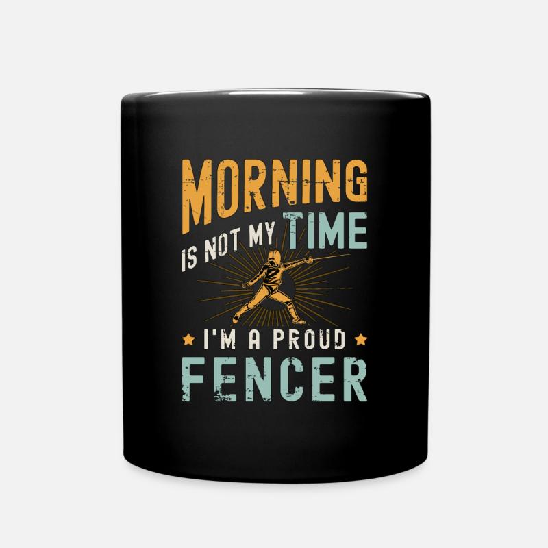 Le matin de l’escrimeur n’est pas mon heure, je suis un combattant à l’épée - Mug uni - noir