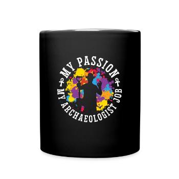 Archéologue Ma passion Ma géologie Archéologues - Mug uni - noir - Devant