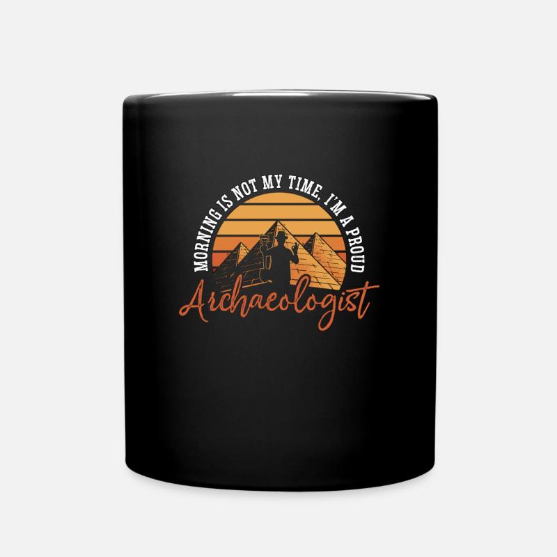 Archéologue Le matin n’est pas mon heure Archéologie - Mug uni - noir