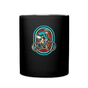 Rennrad Radsport Radsportler - Tasse einfarbig - Schwarz - Vorne