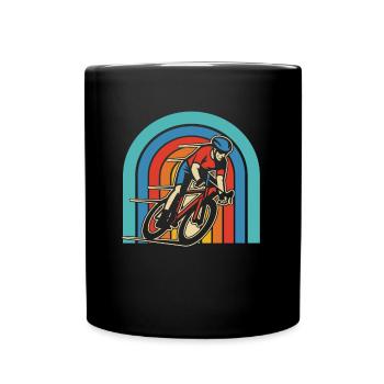 Rennrad Radsport Radsportler - Tasse einfarbig - Schwarz - Vorne