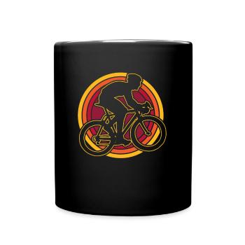 Rennrad Radsport Radsportler - Tasse einfarbig - Schwarz - Vorne