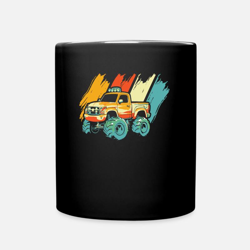 Monster Truck - Tasse einfarbig - Schwarz