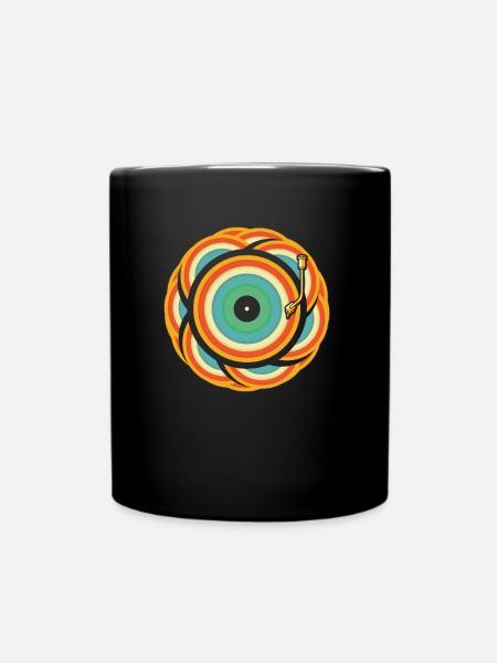 Schallplatte Vinyl Plattensammler - Tasse einfarbig - Schwarz