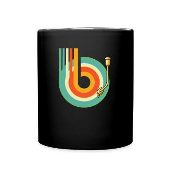 Collectionneur de disques vinyles - Mug uni - noir - Devant
