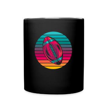 American Football - Tasse einfarbig - Schwarz - Vorne