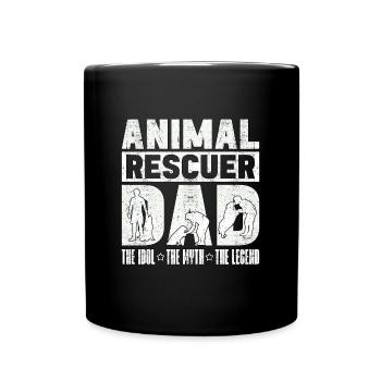 Animal Rescuer Dad The Idol The Animal Rescue - Full Colour Mug - black - Front