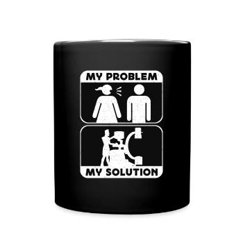 Radiologist My Problem My Pictogram Dad Rad Tech - Tasse einfarbig - Schwarz - Vorne