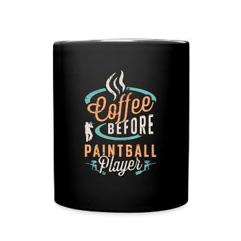 Joueur de paintball Café Paintballer Amateur de café - Mug uni - noir - Devant