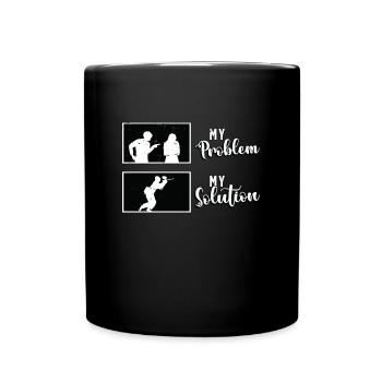 Paintball Player My Problem My Pictogram Mom Dad - Full Colour Mug - black - Front