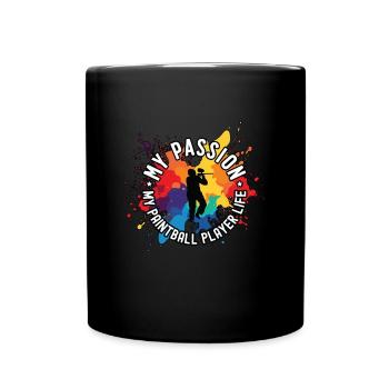 Joueur de Paintball Ma Passion Mon Paintballer Airsoft - Mug uni - noir - Devant