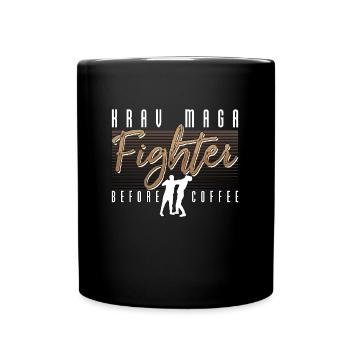 Krav Maga Fighter Before Combat Sport Coffee Lover - Tasse einfarbig - Schwarz - Vorne