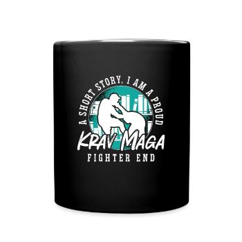 Krav Maga Fighter A Short Story Martial Artist - Tasse einfarbig - Schwarz - Vorne
