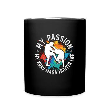 Krav Maga Fighter Ma Passion Mes Arts Martiaux Krav - Mug uni - noir - Devant