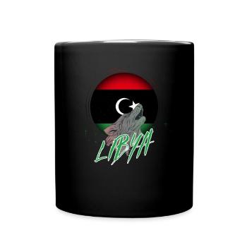 Libyen - Tasse einfarbig - Schwarz - Vorne