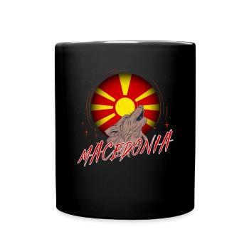 Mazedonien - Tasse einfarbig - Schwarz - Vorne