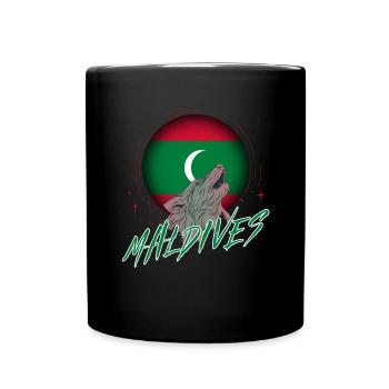 Malediven - Tasse einfarbig - Schwarz - Vorne