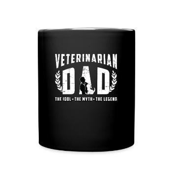 Veterinarian Dad The Idol The Myth The Vet Tech - Full Colour Mug - black - Front